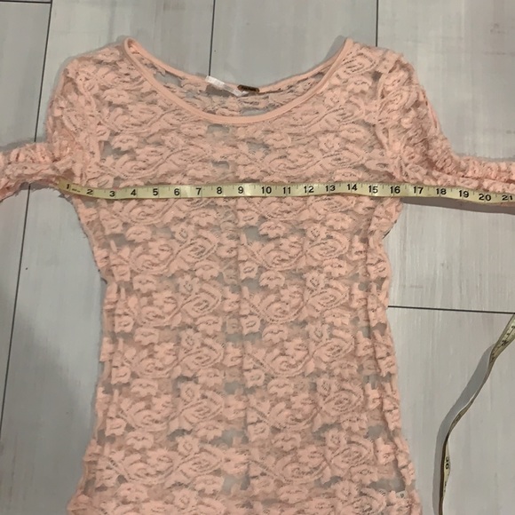 Free people sheer pink boho top - Picture 13 of 17